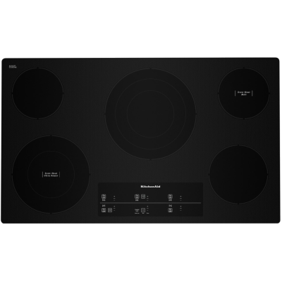Kitchenaid KCES956KBL 36" Electric Cooktop With 5 Elements And Touch Activated Controls