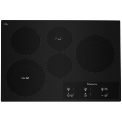 Kitchenaid KCES950KBL 30" Touch Control Activated Electric Cooktop With 5 Elements