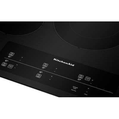 Kitchenaid KCES950KBL 30" Touch Control Activated Electric Cooktop With 5 Elements