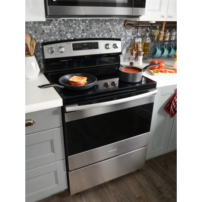 Amana YAER6603SMS 30" Freestanding Electric Range With Self Clean Stainless Steel Color
