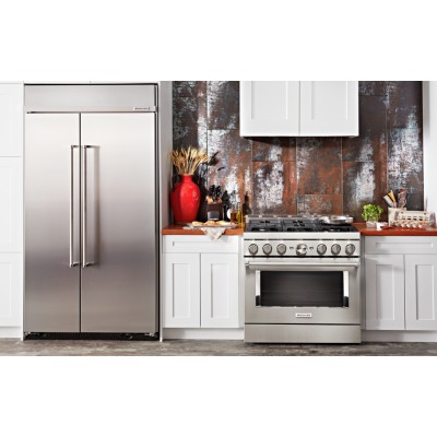 Kitchenaid KFGC506JSS 36" Commercial Style Gas Range With 6 Burners Stainless Steel Color