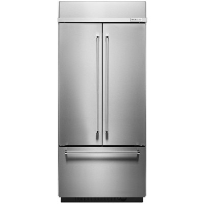 Kitchenaid KBFN506ESS 36" Built In French Door Refrigerator With Platinum Interior Stainless Steel Color