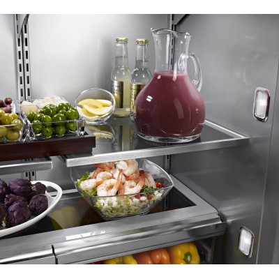 Kitchenaid KBFN506ESS 36" Built In French Door Refrigerator With Platinum Interior Stainless Steel Color