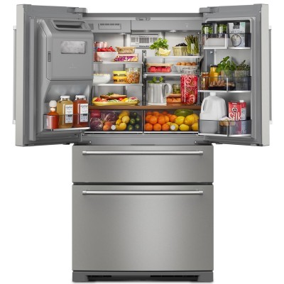 Kitchenaid KRMF536RPS 36" Multi-Door French Door Fridge With Platinum Interior Fingerprint Resistant Stainless Steel Color