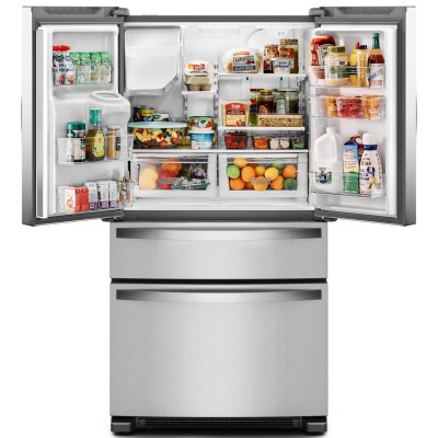 Whirlpool WRMF3636RZ 36" 4 Door French Door Refrigerator With 24.5 Cu. Ft. Capacity Fingerprint Resistant Stainless Steel Color