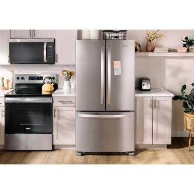 Whirlpool WRFF3236RZ 36" Standard Depth French Door Fridge With 25 Cu. Ft. Capacity Fingerprint Resistant Stainless Steel Color