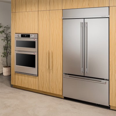 KitchenAid KBFN542SPS 42" French Door Built In Fridge With 24.2 Cu. Ft. Capacity Print Shield Stainless Steel Color