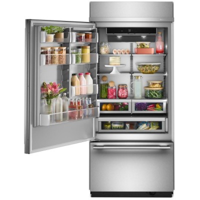 Kitchenaid KBBL336SPS 36" Built In Fridge With 20.8 Cu. Ft. Capacity Print Shield Stainless Steel Color