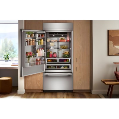 Kitchenaid KBBL336SPS 36" Built In Fridge With 20.8 Cu. Ft. Capacity Print Shield Stainless Steel Color