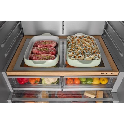 KitchenAid KRFF436SPS 36" Standard Depth French Door Fridge With 30 Cu. Ft. Capacity Print Shield Stainless Steel Color
