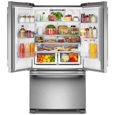 KitchenAid KRFF136SPS 36" Standard Depth French Door Fridge With 25.2 Cu. Ft. Capacity Print Shield Stainless Steel Color