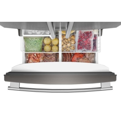 KitchenAid KRFF136SPS 36" Standard Depth French Door Fridge With 25.2 Cu. Ft. Capacity Print Shield Stainless Steel Color