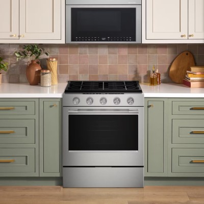 KitchenAid KSGS330SPS 30" Air Fry Gas Range With 5.0 Cu. Ft. Capacity & Self Clean Print Shield Stainless Steel Color