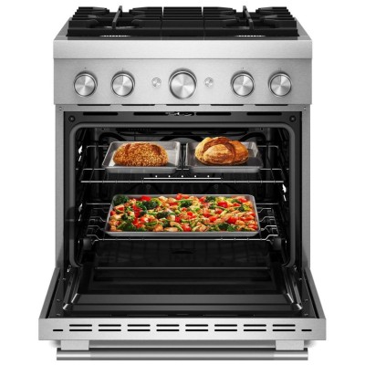 KitchenAid KFDS930SSS 30" 4 Burner Commercial Style Dual Fuel Range With Air Fry Stainless Steel Color