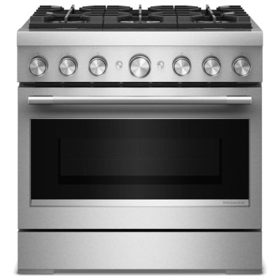 KitchenAid KFDS936SSS 36" 6 Burner Commercial Style Dual...