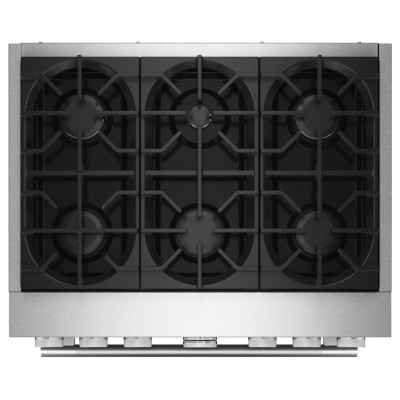 KitchenAid KFDS936SSS 36" 6 Burner Commercial Style Dual Fuel Range With Air Fry Stainless Steel Color