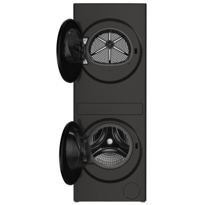 Whirlpool YWFH5424SJ 24" Compact Ventless Heat Pump Laundry Tower With Steam Clean Metallic Titanium Color