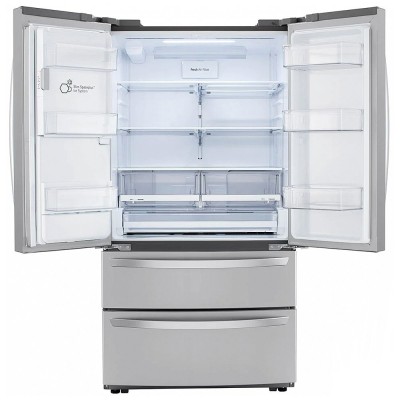 LG LRMXC2206S 36" 22 cu ft. Smart Counter Depth Double Freezer Refrigerator with Craft Ice