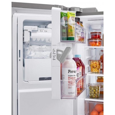 LG LRMXC2206S 36" 22 cu ft. Smart Counter Depth Double Freezer Refrigerator with Craft Ice