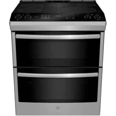 GE Profile PCS980YMFS 30" Double Oven Slide In Electric Range Wi-fi Enabled