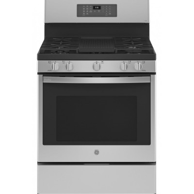 GE Profile PC2B935YPFS 30" Free Standing Dual Fuel Range Self Clean & Air Fry