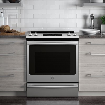 GE JCS830SMSS 30" Slide In Electric Range Self Clean Convection 5.3 cu. ft. Capacity