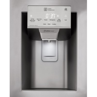 LG LFXC22526S 36" Counter Depth French Door Refrigerator Exterior Water And Ice Dispenser