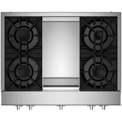 Jenn Air RISE JGCP536HL 36" GAS Professional-Style Range Top With Chrome-infused Griddle