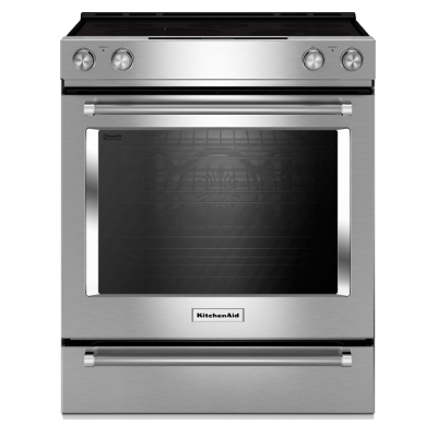 KitchenAid YKSEG700ESS 30" Slide In Electric Range With Self Clean & Convection Stainless Steel Color