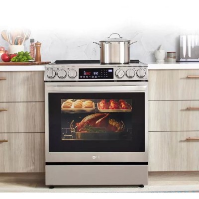LG LSEL6337F 30" Smart Wi-Fi Enabled Pro Bake Convection Insta View Electric Slide-in Range