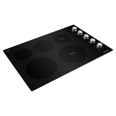 Kitchenaid KCES550HBL 30" Electric Cooktop with 5 Elements and Knob Controls