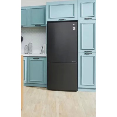LG LBNC15231P 28" Counter Depth Bottom Freezer Refrigerator 14.7 Cu. Ft. Matte Black