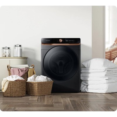 Samsung WF46BG6500AVUS 27" Steam Clean Wi-Fi Enabled Front Load Washer 5.3 cu. ft. Capacity Black Stainless Color