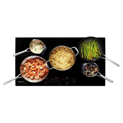 Kitchenaid KCIG556JBL 36" Touch Activated Controls Induction Cooktop With 5 Burners