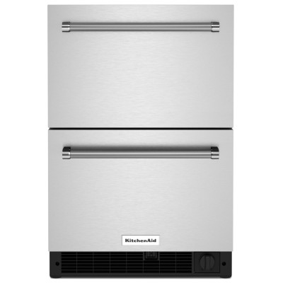 Kitchenaid KUDR204KSB 24" Under Counter Double-Drawer Refrigerator Stainless Steel Color