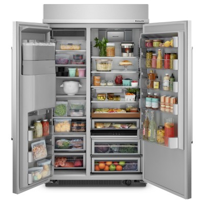 Kitchenaid KBSD708MSS 48" Built-In Counter Depth Side by Side Refrigerator Stainless Steel Color