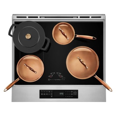 Jenn Air Rise JIS1450ML 30" 4 Burner Induction Range With Air Fry Stainless Steel Color