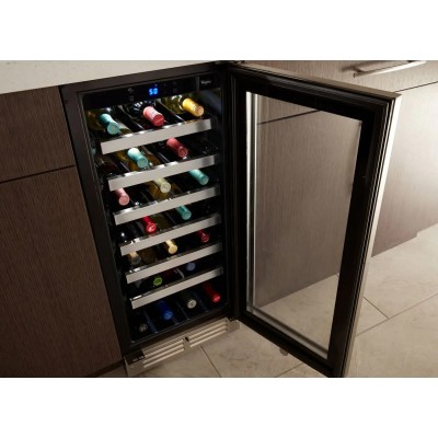 Whirlpool WUW35X15DS 15" Under counter Wine Center With Towel Handle Bar Stainless Steel Color