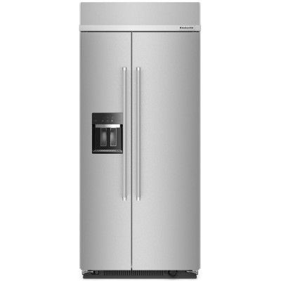 Kitchenaid KBSD706MPS 36" Built-In Side by Side Fridge With 20.8 Cu. Ft. Capacity Stainless Steel Color