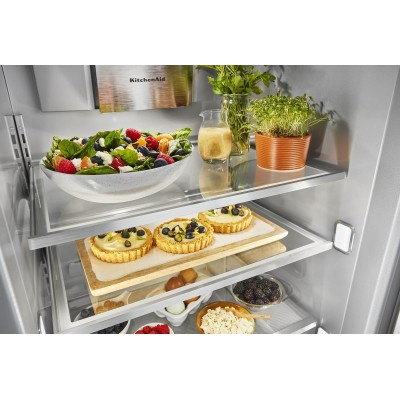 Kitchenaid KBSD706MPS 36" Built-In Side by Side Fridge With 20.8 Cu. Ft. Capacity Stainless Steel Color