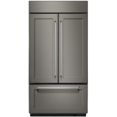 Kitchenaid KBFN502EPA 42" Built In French Door Fridge With Platinum Interior Panel Ready