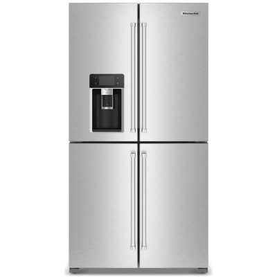 Kitchenaid KRQC736RPS 36" Counter Depth 4-Door Fridge With Flexible Temperature Zone Fingerprint Resistant Stainless Steel Color