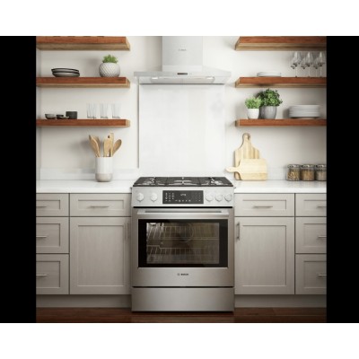 Bosch 800 Series HDI8056C 30" Slide In Dual Fuel Range Self Clean & Convection
