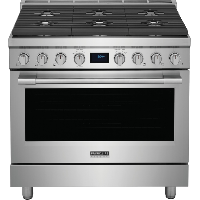 Frigidaire Professional PCFD3668AF 36" Free Standing Dual Fuel Range Self Clean & Convection