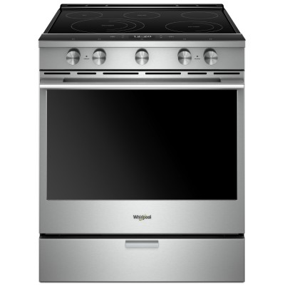 Whirlpool YWEEA25H0HZ Slide In Electric Range With True European Convection 6.4cu.ft. Wifi Enabled