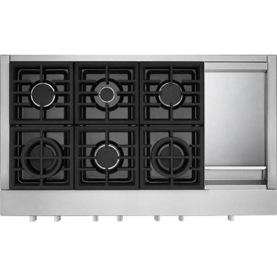 Kitchenaid KFGC558JSS 48" Slide In Gas Range Self Clean & Convection Wifi Enabled
