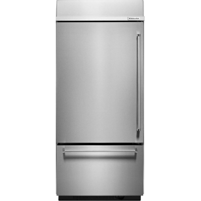 Kitchenaid KBBL306ESS 36" Built-In Stainless Bottom Mount Refrigerator with Platinum Interior