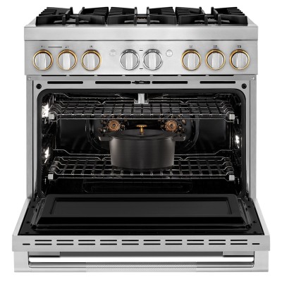 Jenn-Air Rise JDRP436HL 36" Free Standing Dual Fuel Range With Self Clean, Convection