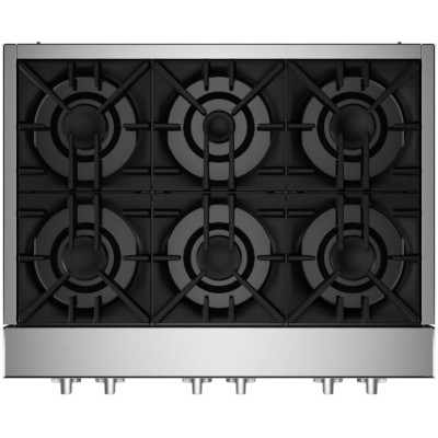 Jenn Air Rise JGCP436HL 36" Gas Range top With 6 Burners Stainless Steel color