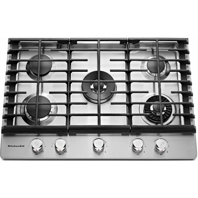 Kitchenaid KCGS950ESS 30" 5 Burner Gas Cooktop with Griddle
